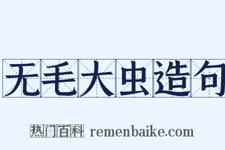 无毛大虫造句是什么意思的图片